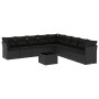 Set de sofás de jardín 10 pzas cojines ratán sintético negro de , Conjuntos de jardín - Ref: Foro24-3217785, Precio: 627,81 €...