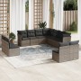 Set mit 11 Gartensofas und Kissen synthetisches Rattangrau von , Gartensets - Ref: Foro24-3217820, Preis: 681,71 €, Rabatt: %