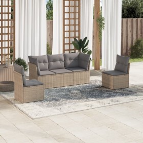 Set Gartensofas mit Kissen 5 Stück synthetisches Rattan beige von , Gartensets - Ref: Foro24-3249188, Preis: 319,99 €, Rabatt: %