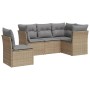 Garden sofa set with 5-piece synthetic rattan beige cushions by , Garden sets - Ref: Foro24-3249478, Price: 370,53 €, Discoun...