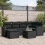 7-piece garden dining set with black synthetic rattan cushions by , Modular outdoor sofas - Ref: Foro24-3251602, Price: 511,7...