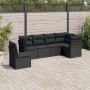 6-piece garden sofa set with black synthetic rattan cushions by , Garden sets - Ref: Foro24-3249534, Price: 388,24 €, Discoun...