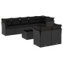 Set aus 8-teiligen Gartensofas und Kissen Kunstrattan schwarz von , Gartensets - Ref: Foro24-3249754, Preis: 645,05 €, Rabatt: %