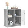 Armario auxiliar puertas de vidrio gris Sonoma 68x37x75,5 cm de , Aparadores - Ref: Foro24-836383, Precio: 97,99 €, Descuento: %