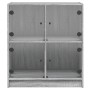 Armario auxiliar puertas de vidrio gris Sonoma 68x37x75,5 cm de , Aparadores - Ref: Foro24-836383, Precio: 97,99 €, Descuento: %