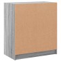 Armario auxiliar puertas de vidrio gris Sonoma 68x37x75,5 cm de , Aparadores - Ref: Foro24-836383, Precio: 97,99 €, Descuento: %