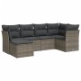 6-piece garden furniture set with gray synthetic rattan cushions by , Garden sets - Ref: Foro24-3217950, Price: 366,25 €, Dis...