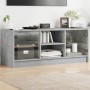 TV stand with gray concrete glass doors 102x37x42 cm by , TV Furniture - Ref: Foro24-836374, Price: 70,99 €, Discount: %