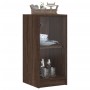 Armario auxiliar puertas de vidrio marrón roble 35x37x75,5 cm de , Aparadores - Ref: Foro24-836405, Precio: 49,99 €, Descuent...