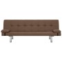 Sofa bed with two brown polyester pillows by vidaXL, Sofas - Ref: Foro24-282186, Price: 197,18 €, Discount: %