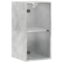 Mueble de pared puertas de vidrio gris hormigón 35x37x68,5 cm de , Taquillas y armarios de almacenamiento - Ref: Foro24-83647...