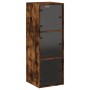 Wall-mounted furniture with smoked oak glass doors 35x37x100 cm by , Lockers and storage cabinets - Ref: Foro24-836487, Price...