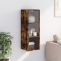 Wall-mounted furniture with smoked oak glass doors 35x37x100 cm by , Lockers and storage cabinets - Ref: Foro24-836487, Price...