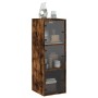 Wall-mounted furniture with smoked oak glass doors 35x37x100 cm by , Lockers and storage cabinets - Ref: Foro24-836487, Price...