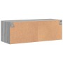 Mueble de pared puertas de vidrio gris Sonoma 102x37x35 cm de , Taquillas y armarios de almacenamiento - Ref: Foro24-836516, ...