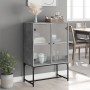 Auxiliary cabinet with gray concrete glass doors 69x37x100 cm by , Sideboards - Ref: Foro24-836549, Price: 69,96 €, Discount: %