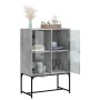 Auxiliary cabinet with gray concrete glass doors 69x37x100 cm by , Sideboards - Ref: Foro24-836549, Price: 69,96 €, Discount: %