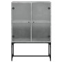 Armario auxiliar puertas de vidrio gris hormigón 69x37x100 cm de , Aparadores - Ref: Foro24-836549, Precio: 69,96 €, Descuent...