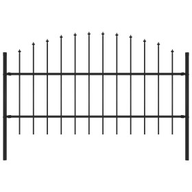 Garden fence with black steel spikes (0.75-1)x1.7 m by vidaXL, fence panels - Ref: Foro24-144941, Price: 68,99 €, Discount: %