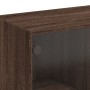 Estantería con puertas madera marrón roble 136x37x142 cm de , Librerías y estanterías - Ref: Foro24-3206523, Precio: 258,75 €...