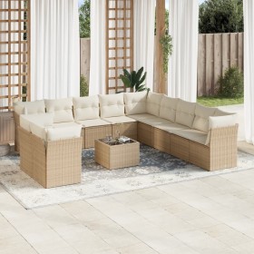 Garden sofa set 12 pieces and brown synthetic rattan cushions by , Garden sets - Ref: Foro24-3217888, Price: 929,27 €, Discou...