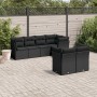 7-teiliges Garten-Esszimmerset und Kissen synthetisches Rattan schwarz von , Gartensets - Ref: Foro24-3217895, Preis: 443,69 ...