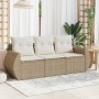 Set Gartensofas mit beigen Kissen 3 Stück PE Rattan von , Gartensets - Ref: Foro24-3221057, Preis: 314,93 €, Rabatt: %