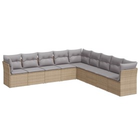 Set mit 9 Gartensofas mit beigen Kissen aus synthetischem Rattan von , Gartensets - Ref: Foro24-3249618, Preis: 634,99 €, Rab...