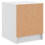 Mesita de noche con puerta de vidrio blanco 35x37x42 cm de , Mesitas de noche - Ref: Foro24-836343, Precio: 39,24 €, Descuent...