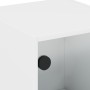 Mesita de noche con puerta de vidrio blanco 35x37x42 cm de , Mesitas de noche - Ref: Foro24-836343, Precio: 39,24 €, Descuent...