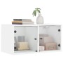 Wall unit with 2 white glass doors 68.5x37x35 cm by , Lockers and storage cabinets - Ref: Foro24-836498, Price: 89,26 €, Disc...