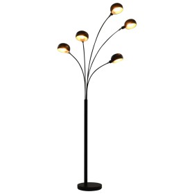 Black and gold floor lamp 5 x E14 200 cm by vidaXL, Lamps - Ref: Foro24-282418, Price: 110,99 €, Discount: %