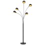 Schwarz-goldene Stehleuchte 5 x E14 200 cm von vidaXL, Lampen - Ref: Foro24-282418, Preis: 100,03 €, Rabatt: %