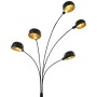 Schwarz-goldene Stehleuchte 5 x E14 200 cm von vidaXL, Lampen - Ref: Foro24-282418, Preis: 100,03 €, Rabatt: %