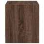 Mesita de noche con puerta de vidrio roble marrón 35x37x42 cm de , Mesitas de noche - Ref: Foro24-836355, Precio: 41,27 €, De...