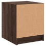 Mesita de noche con puerta de vidrio roble marrón 35x37x42 cm de , Mesitas de noche - Ref: Foro24-836355, Precio: 41,27 €, De...