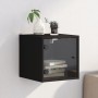 Nightstand with black glass door 35x37x35 cm by , Nightstands - Ref: Foro24-836464, Price: 35,99 €, Discount: %