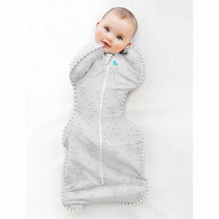 Love to Dream Baby Footmuff Swaddle Up Lite Stage 1 Text Gray M