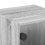 Bedside table with Sonoma gray glass door 35x37x35 cm by , Nightstands - Ref: Foro24-836472, Price: 35,27 €, Discount: %