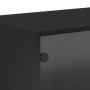 Wall unit with 2 black glass doors 68.5x37x35 cm by , Lockers and storage cabinets - Ref: Foro24-836500, Price: 100,21 €, Dis...