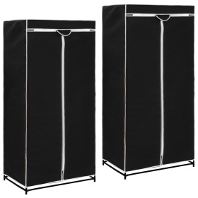 2 black cabinets 75x50x160 cm by vidaXL, Wardrobes - Ref: Foro24-282441, Price: 48,45 €, Discount: %