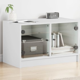 TV stand with white glass doors 68x37x42 cm by , TV Furniture - Ref: Foro24-836357, Price: 58,39 €, Discount: %