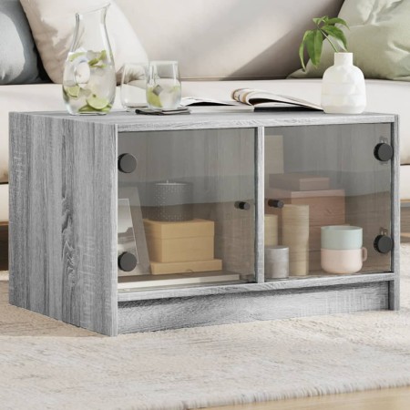 Center table with Sonoma gray glass doors 68x50x42 cm by , Coffee table - Ref: Foro24-836369, Price: 76,31 €, Discount: %