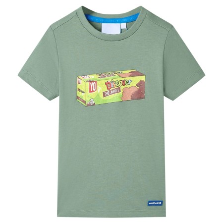 Camiseta de manga corta infantil caqui 116 de , Camisetas para niños - Ref: Foro24-11836, Precio: 7,99 €, Descuento: %