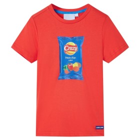 Kinder-Kurzarm-T-Shirt rot 128 von , Kinder-T-Shirts - Ref: Foro24-11842, Preis: 8,99 €, Rabatt: %