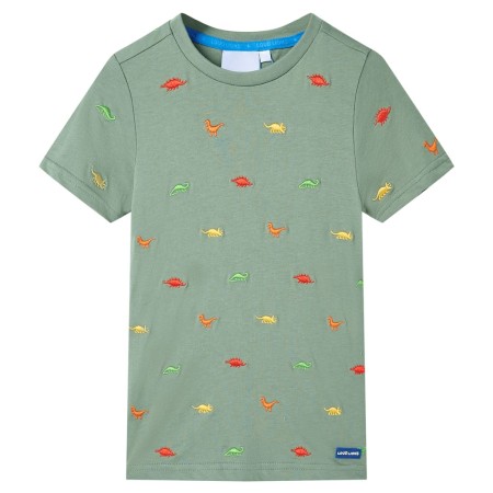 Khaki children's short-sleeved T-shirt 128 by , Kids T-shirts - Ref: Foro24-11767, Price: 11,99 €, Discount: %