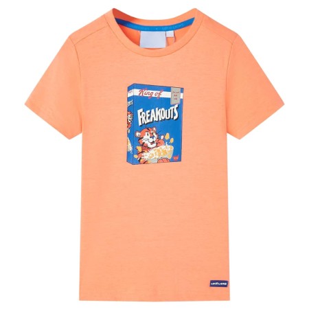 Camiseta de manga corta infantil naranja neón 92 de , Camisetas para niños - Ref: Foro24-11849, Precio: 9,00 €, Descuento: %