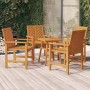 Garden dining chairs 4 pcs solid acacia wood by , Garden chairs - Ref: Foro24-3155975, Price: 308,99 €, Discount: %