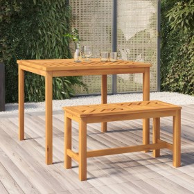 Solid acacia wood garden bench 80 cm by , garden benches - Ref: Foro24-362236, Price: 97,99 €, Discount: %