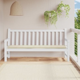 Garden bench cushion Oxford fabric cream 200x50x3 cm by , Cushions for chairs and sofas - Ref: Foro24-47609, Price: 33,99 €, ...